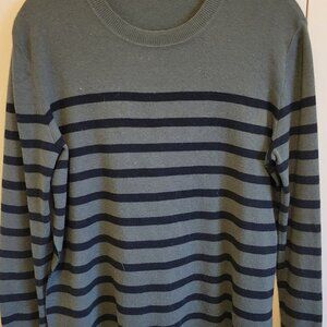 Organic John Patrick Striped Cashmere Sweater Medium